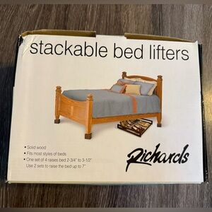 Richards | Solid Wood Universal Stackable Bed Lifters